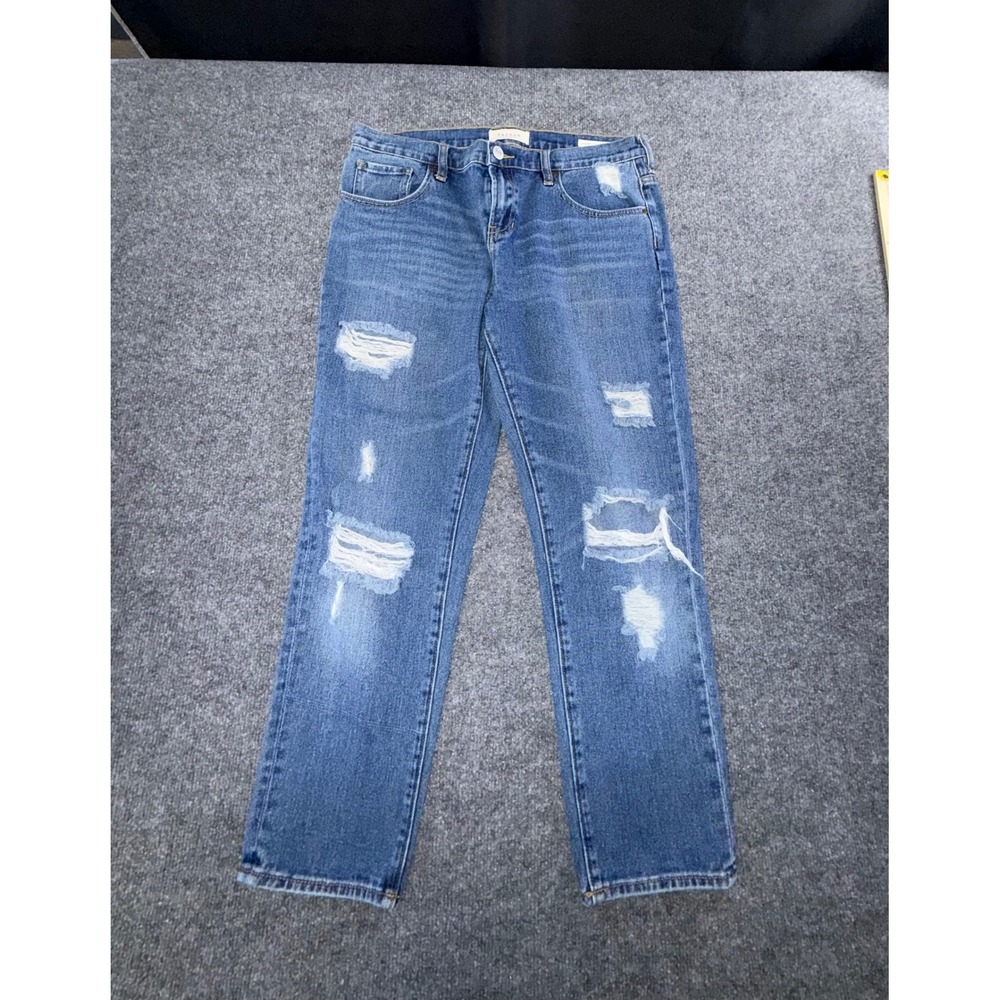 PacSun Mens Straight Leg Distressed Jeans Medium Wash Blue Denim Size 30x28
